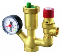 Группа безопасности котла FAR 1 ВР с манометром, клапаном и воздухоотводчиком FA 2112