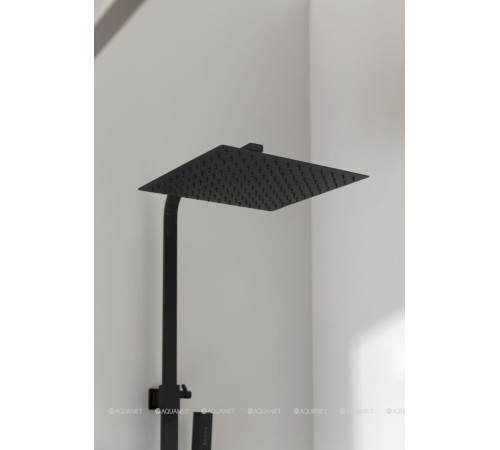 Душевая система Allen Brau INFINITY верхний душ 300 мм черный матовый 5.21012-31