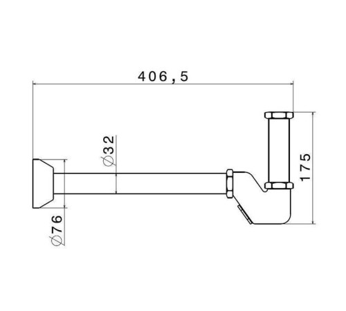 Сифон для раковины Kerama Marazzi с декоративной накладкой хром 212KM.21.018