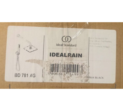 Душевой набор Ideal Standard Idealrain Luxe с верхним душем 200x200 мм и кронштейном BD781XG