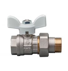 Кран шаровой Rubinetterie Bresciane UNI-SFER 1/2 вн-нар с американкой 45C4040000