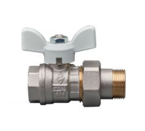 Кран шаровой Rubinetterie Bresciane UNI-SFER 1/2 вн-нар с американкой 45C4040000