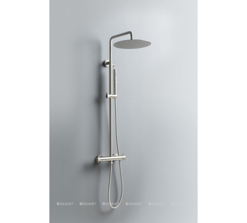 Душевая система Allen Brau Fantasy с термостатом и верхним душем 300 мм брашированный никель 5.11001-BN