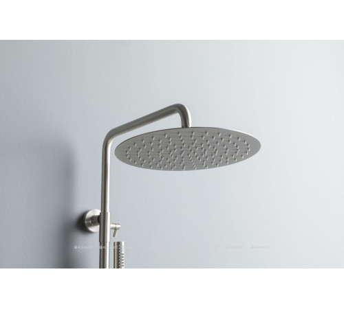 Душевая система Allen Brau Fantasy с термостатом и верхним душем 300 мм брашированный никель 5.11001-BN