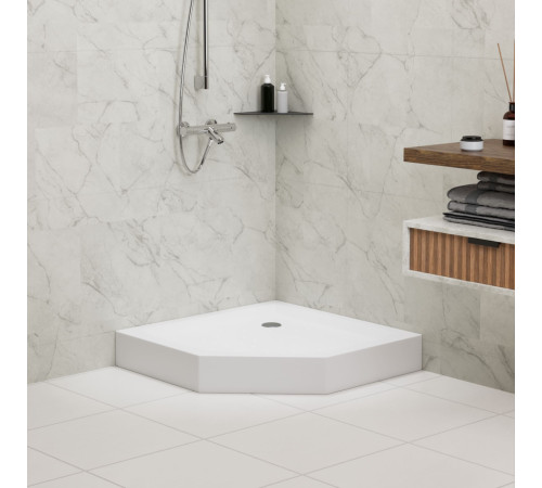 Душевой поддон трапеция RGW LUX/TN-TR акриловый с литым экраном 900x900 мм 16180599-41