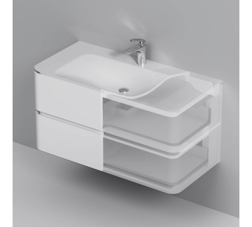 Тумба под раковину подвесная AM.PM Inspire V2.0 100 см белый глянец M30FHX1002WG