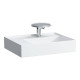 Раковина Laufen Kartell 60x46x12 см 1 отверстие скрытый слив полка слева белая 8.1033.5.000.104.1