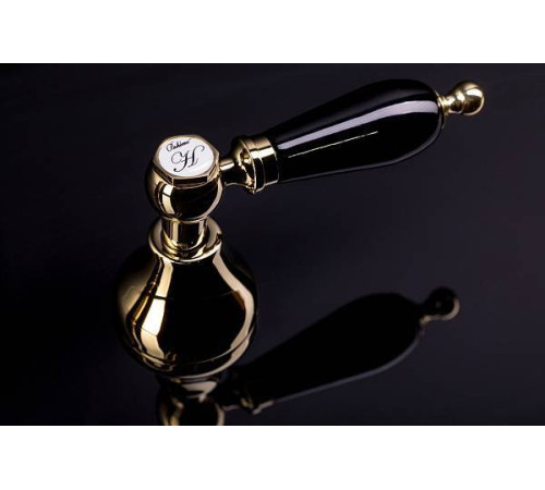 Смеситель для раковины Boheme Tradizionale Oro на 3 отверстия золото глянцевое 297