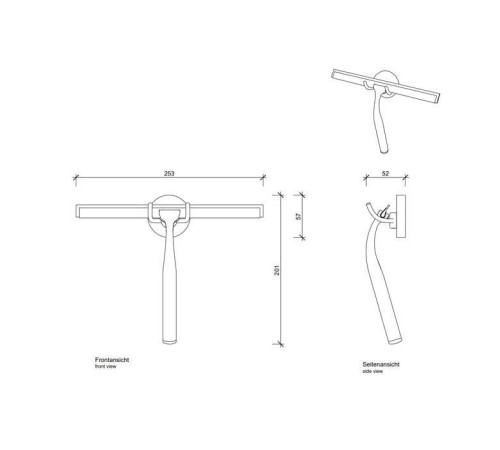 Скребок для стекла Decor Walther Quick 165x250x30 мм с держателем хром 0835600