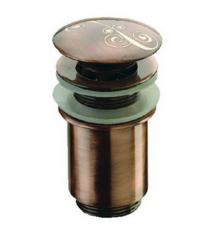 Донный клапан для раковины Daniel Revival Decora с переливом автомат медь A735YC 92