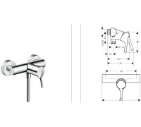 Смеситель для душа Hansgrohe Talis S без эксцентриков и отражателей хром 72601000