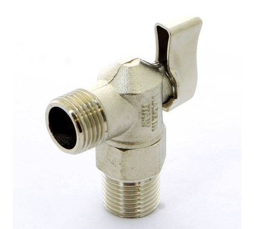 Кран шаровой для подключения бачков ITAP 1/2 никелированный 391