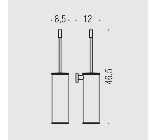 Ершик для туалета подвесной Colombo Design Plus черный матовый W4962.NM