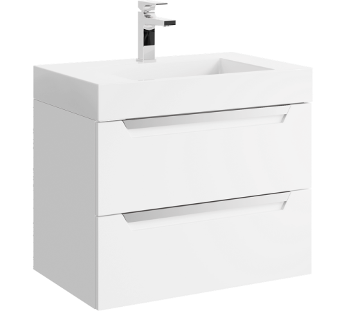 Тумба под умывальник подвесная AQUATON Cube 700х508х445 мм белый CUB0107W