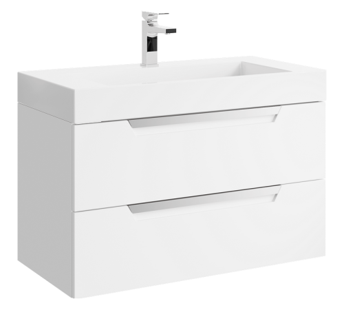 Тумба под умывальник подвесная AQUATON Cube 900х508х445 мм белый CUB0109W