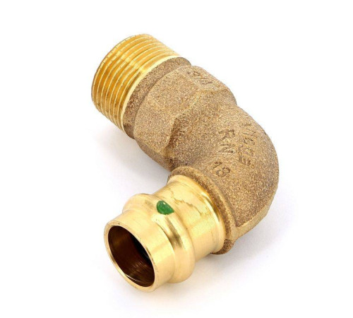 Угол 90° пресс-НР Viega Sanpress бронзовый 18x3/4 314354