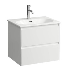 Тумба с раковиной Laufen Lua 60х45х52 см подвесная 2 ящика белый матовый 8.6008.3.260.104.1