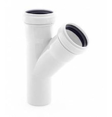Тройник ELITE МК МПП 50/50х45° белый 24555