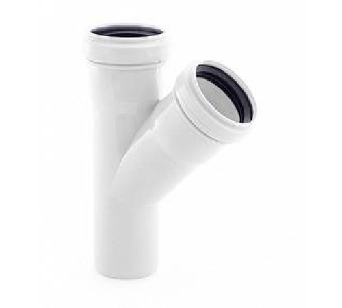 Тройник ELITE МК МПП 50/50х45° белый 24555