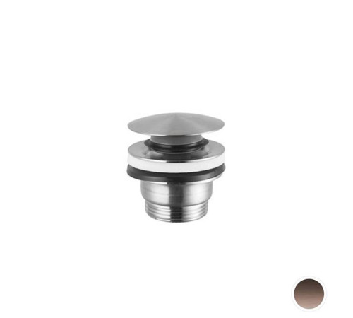Донный клапан нажимной Newform X-STEEL 316 Stop&Go для раковин 15-67 мм PVD Brushed copper bronze 24686.59.067