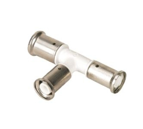 Тройник переходный Henco ПВДФ пресс белый 26x16x16 мм 11PKW-261616