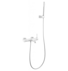 Смеситель для ванны Boheme Uno настенный с душем белый матовый 463-MW