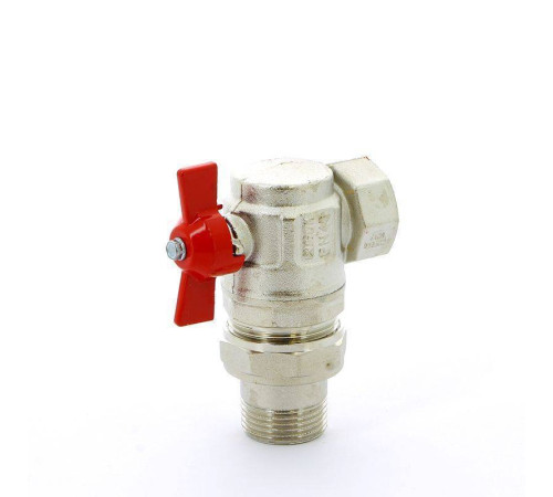 Кран шаровой ITAP IDEAL 1 НВ угловой с разъемным соединением бабочка 298