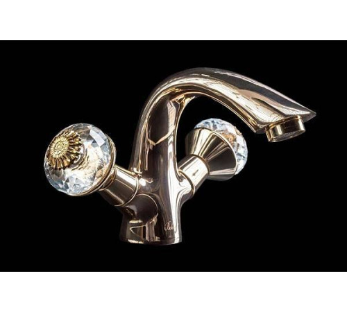 Смеситель для раковины Boheme Flora золото глянцевое 291-FL