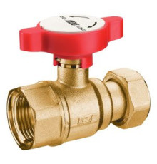 Кран шаровой FAR под термометр 3/4х1 с накидной гайкой красная ручка FS 3053 134R