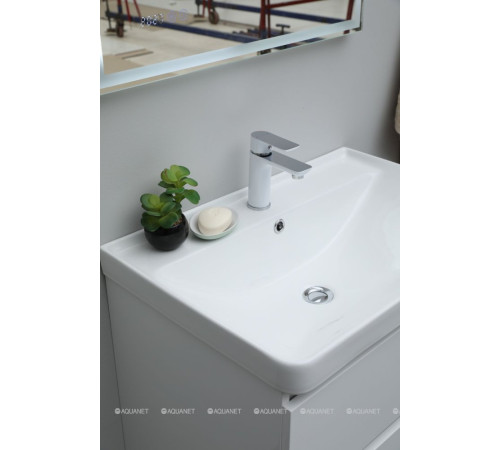 Комплект 1 Раковина керамическая накладная Aquanet Ирис 710x475x210 мм 00301804