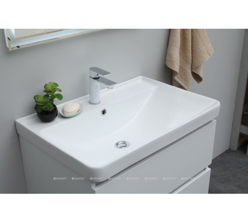 Комплект 1 Раковина керамическая накладная Aquanet Ирис 710x475x210 мм 00301804