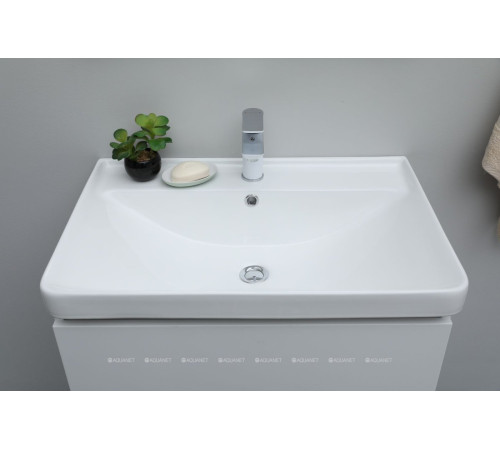 Комплект 1 Раковина керамическая накладная Aquanet Ирис 710x475x210 мм 00301804
