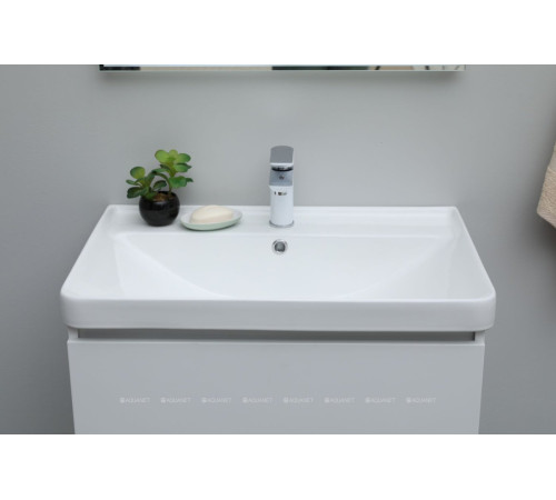 Комплект 1 Раковина керамическая накладная Aquanet Ирис 710x475x210 мм 00301804