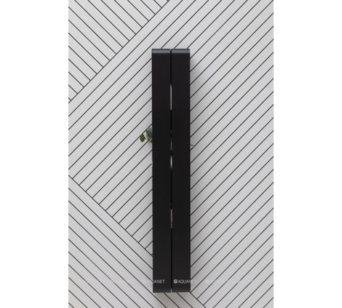 Полка Aquanet Магнум 200х1300х112 мм вертикальная черный матовый 00302228