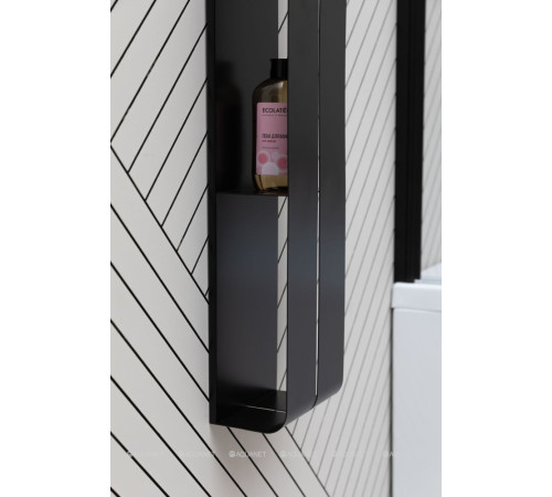 Полка Aquanet Магнум 200х1300х112 мм вертикальная черный матовый 00302228