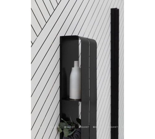 Полка Aquanet Магнум 200х1300х112 мм вертикальная черный матовый 00302228