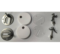 Комплект петель для сиденья унитаза Splendy 50 мм 2 шт сталь/белый AA1123H50AW