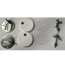 Комплект петель для сиденья унитаза Splendy 50 мм 2 шт сталь/белый AA1123H50AW