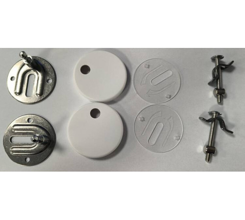 Комплект петель для сиденья унитаза Splendy 50 мм 2 шт сталь/белый AA1123H50AW