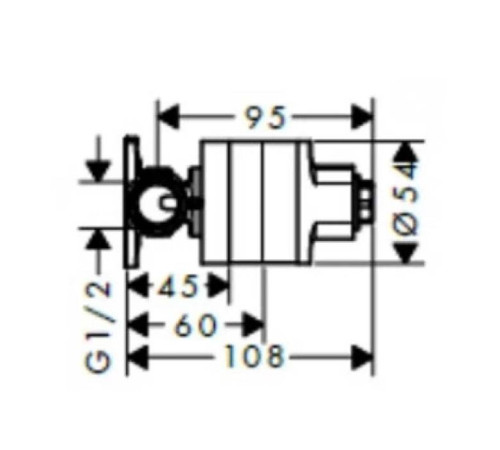 Встраиваемая часть для смесителя гигиенического душа Hansgrohe Bidette 29235180
