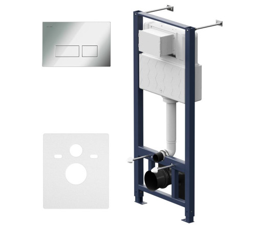 Комплект инсталляции AM.PM с подвесным унитазом FlashClean, сиденьем микролифт и клавишей IS47051.701700MB