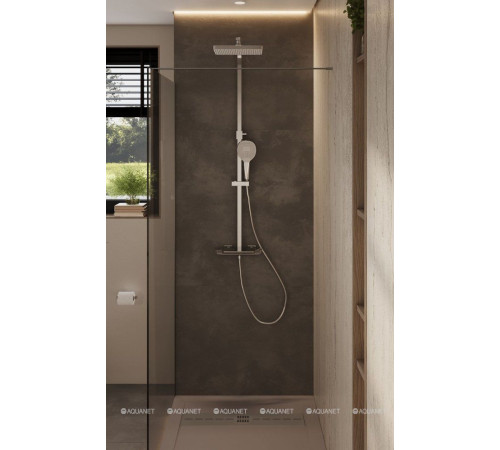 Душевая перегородка Allen Brau INFINITY 1 Walk-in 1600 мм тонир. серебро браш 3.21032.BA.T