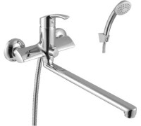 Смеситель универсальный Lemark Strike с плоским изливом 300 мм и аксессуарами хром LM1151C