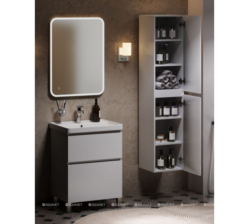 Шкаф-пенал Aquanet Вега 35 белый глянец 00329126