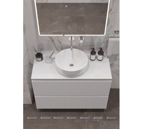 Тумба под раковину Aquanet Джейн 100 Flat белый матовый 00335426