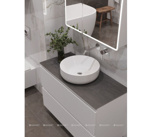 Тумба под раковину Aquanet Джейн 100 Flat белый матовый 00335426