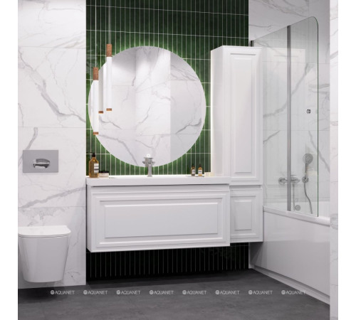 Тумба под раковину Aquanet Агата 110 1 ящик белый сатин 00345484