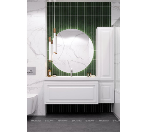 Тумба под раковину Aquanet Агата 110 1 ящик белый сатин 00345484