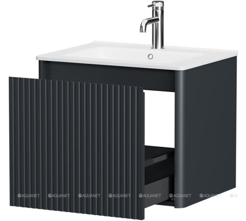 Тумба Allen Brau GRAVITY 60 см 1 ящик с фрезеровкой антрацит матовый 1.370016.AM