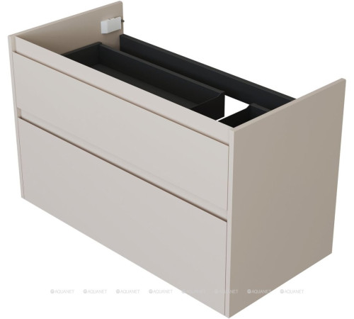 Тумба под раковину Aquanet Nova Lite 2.0 90 R 2 ящика бежевая 00346324